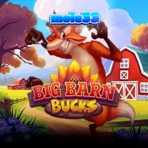 Tampilan visual slot Big Barn Bucks dengan tema peternakan